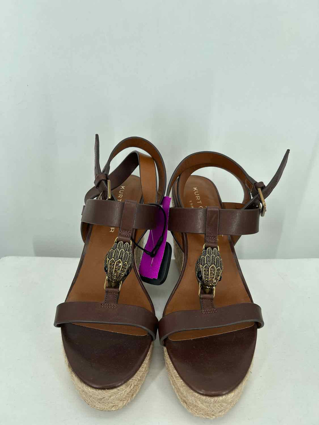 Kurt Geiger Women Size 38.5 Brown Espadrilles Wedges