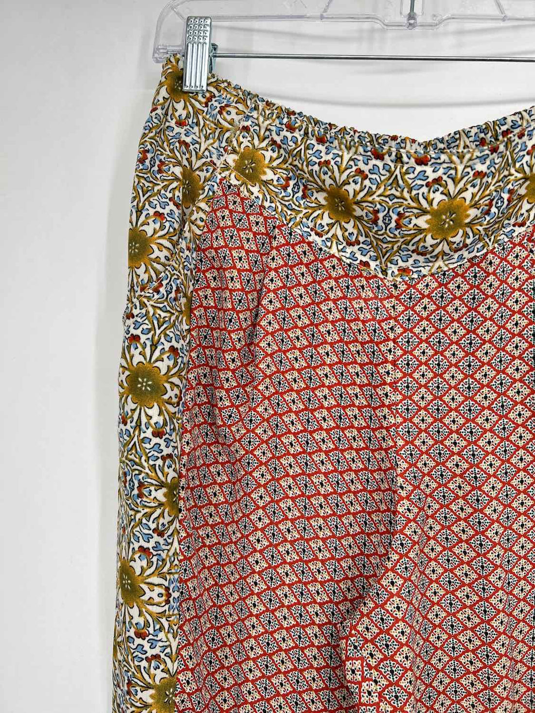 Free People Size S White & Orange Print Pants