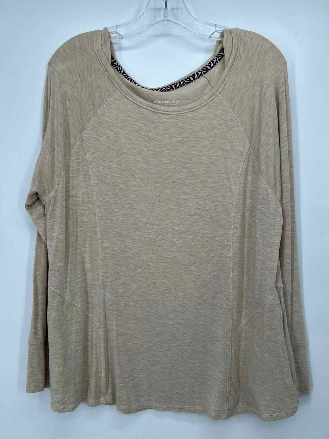 Soft Surroundings Size L Beige Long Sleeve