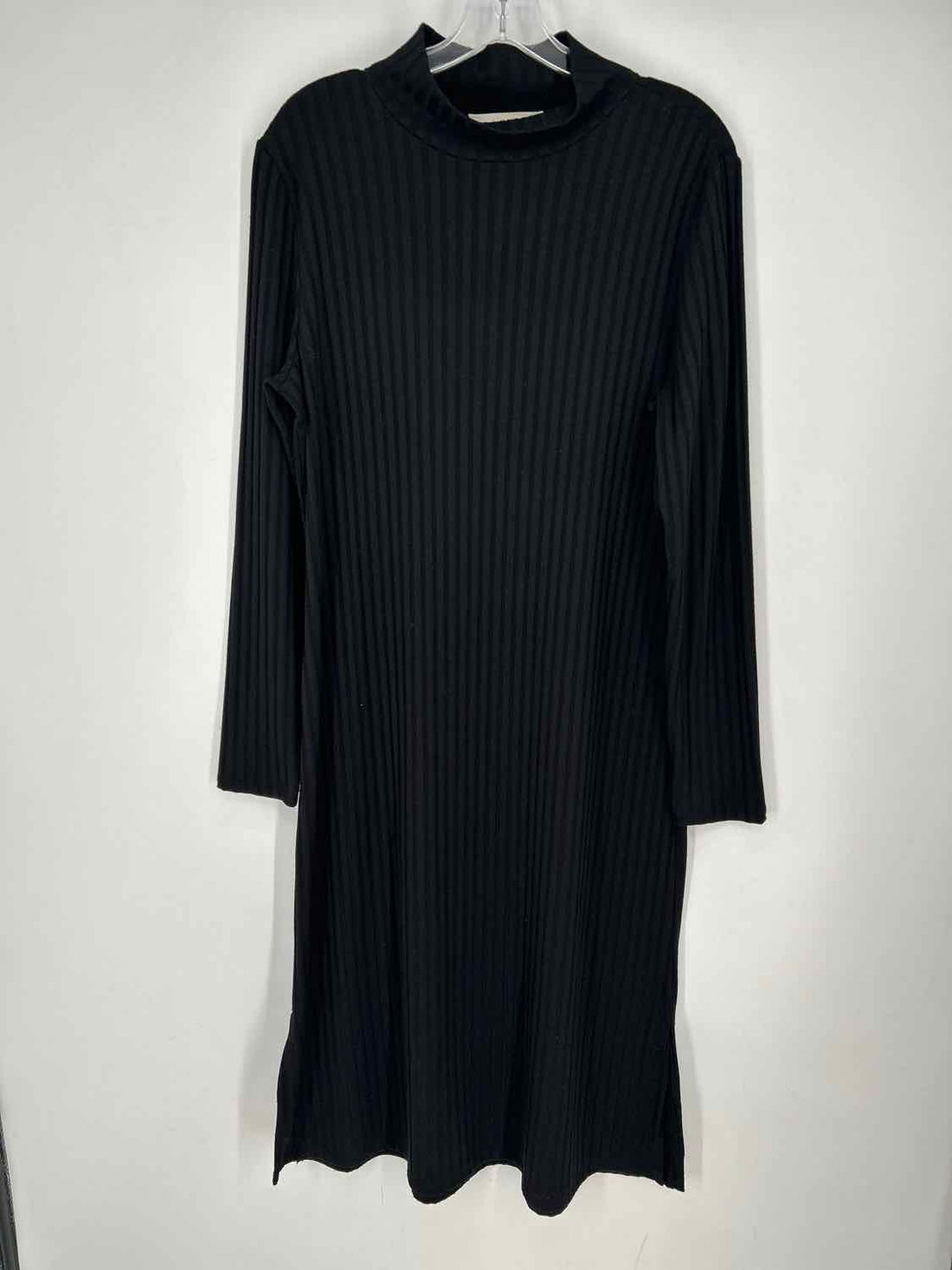 Loft Size L Black Long Sleeve Dress