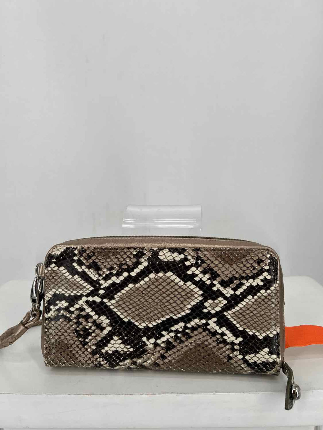 Francesco Biasia Snake Snake Embossed Leather Shoulder