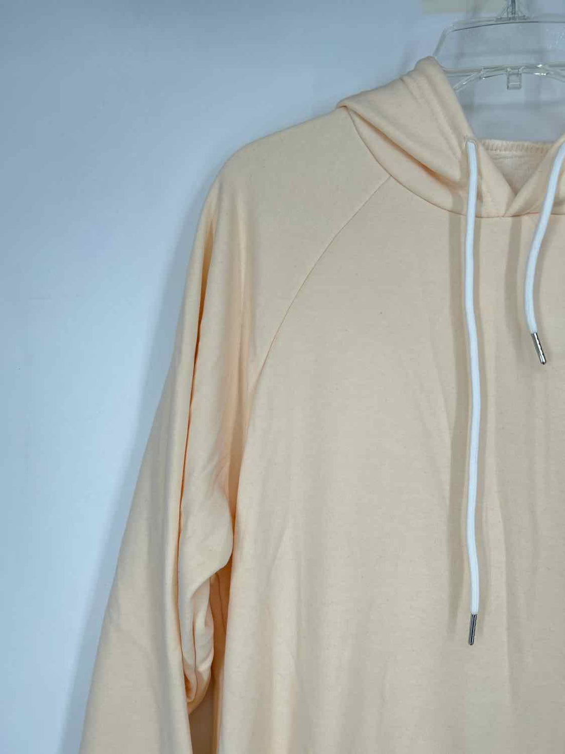The warmy Size M Pale Yellow Cotton Hoodie