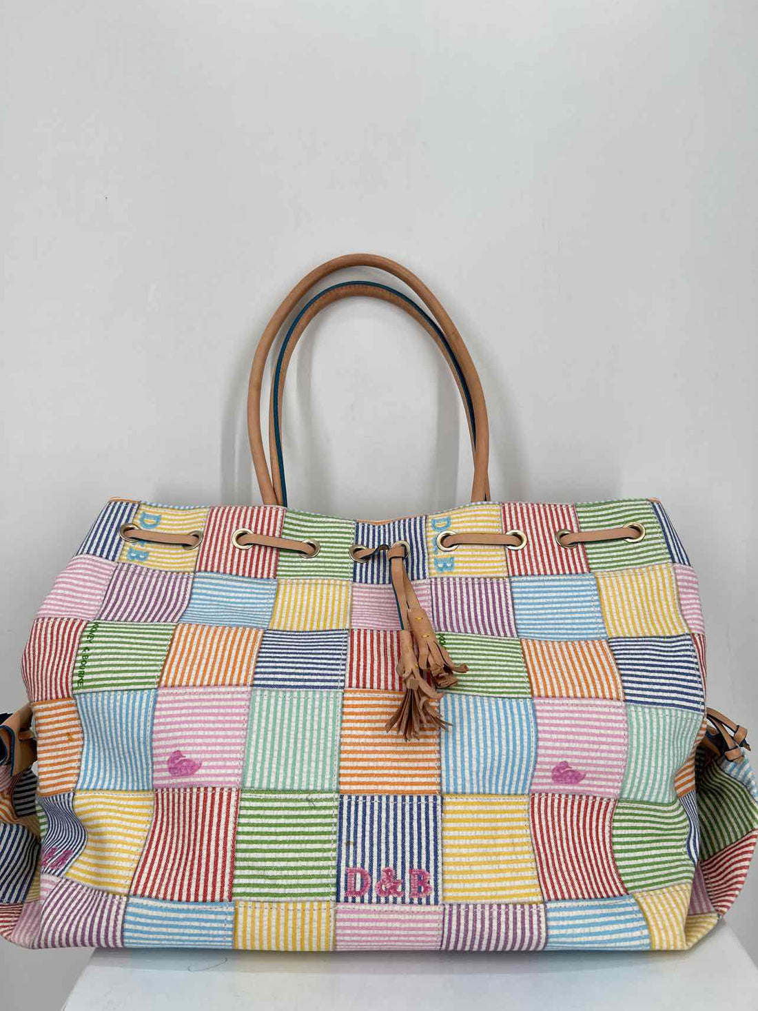 Dooney & Bourke Multi Color Canvas & Leather As Is Tote