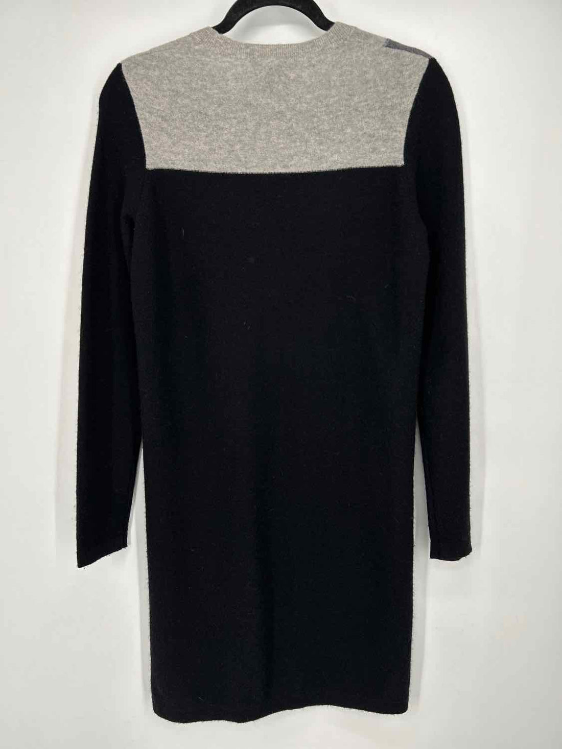 Vince Size XS Black Colorblock Cashmere Long Sleeve Dress