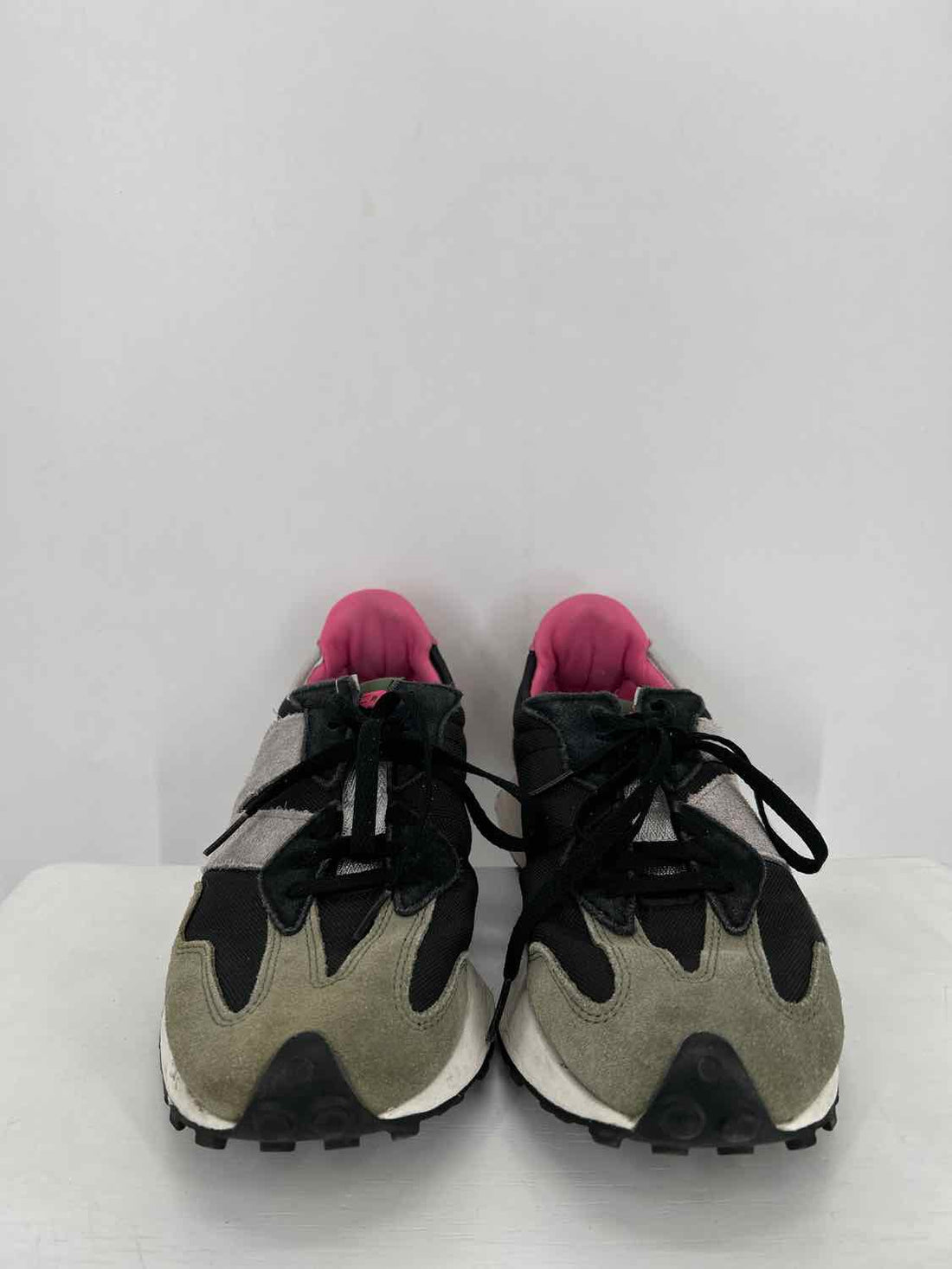 New Balance Women Size 9.5 Black Pink Olive Colorblock Sneakers