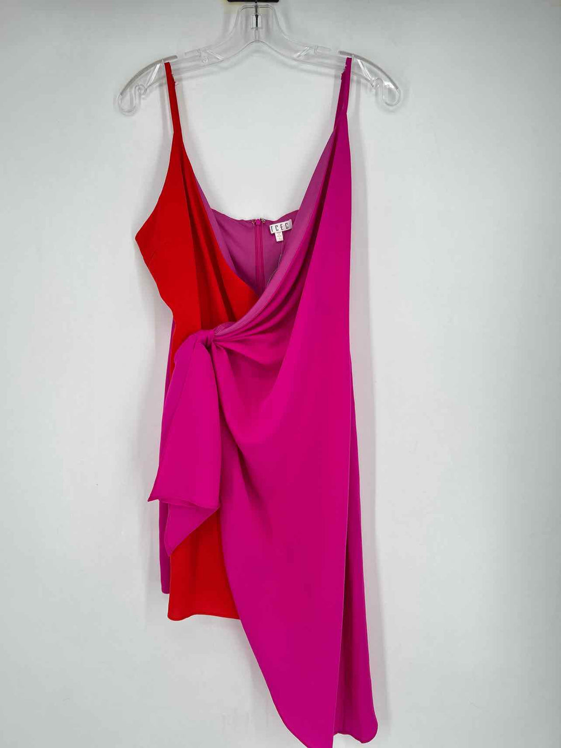 TCEC Size L Magenta & Red Sleeveless Dress