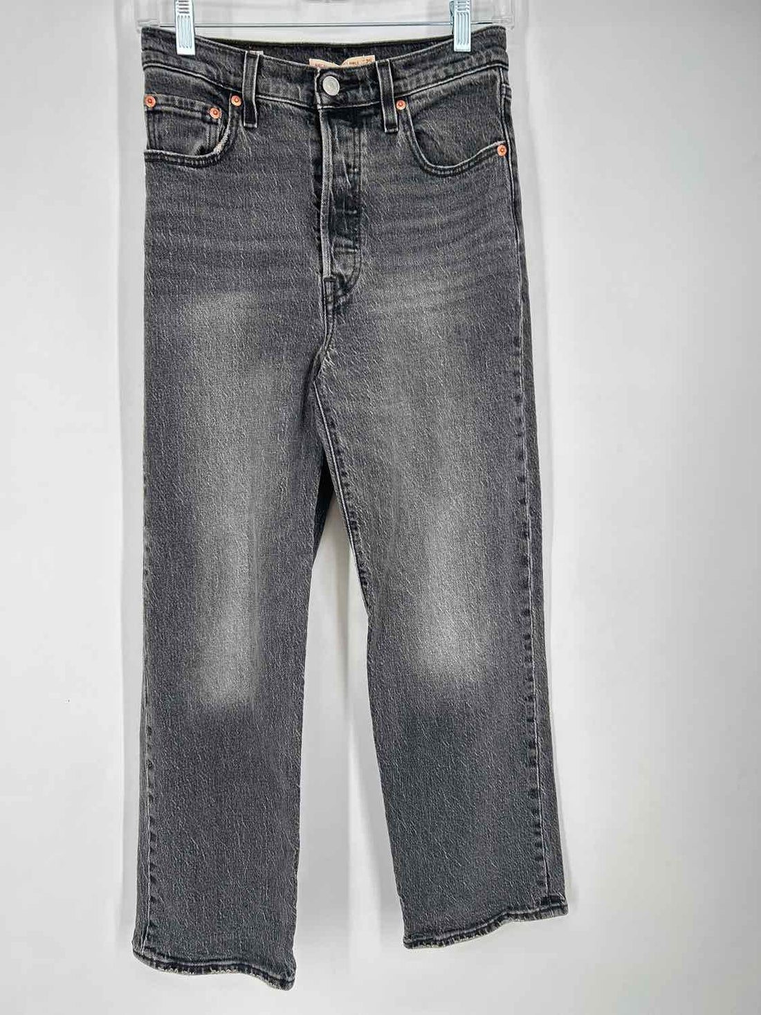 Levis Ribcage Straight Ankle Size 25/0 Black Jeans