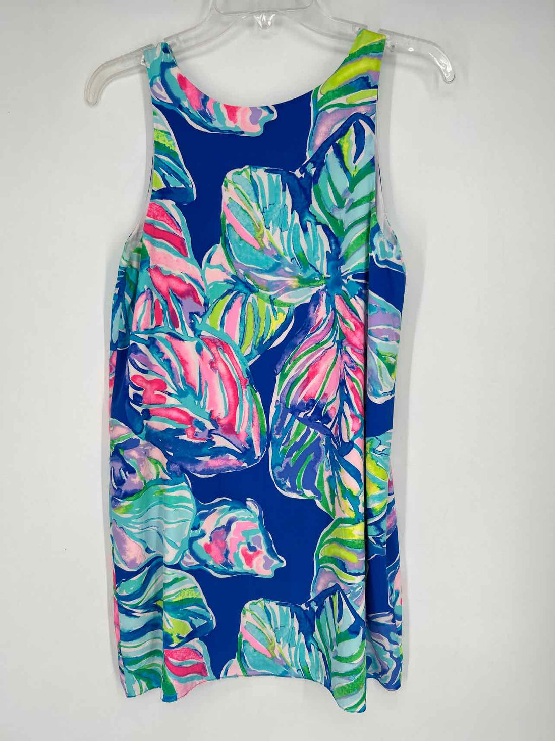 Lilly Pulitzer S Cobalt Blue Floral Silk Sleeveless Lilly Pulitzer Dress