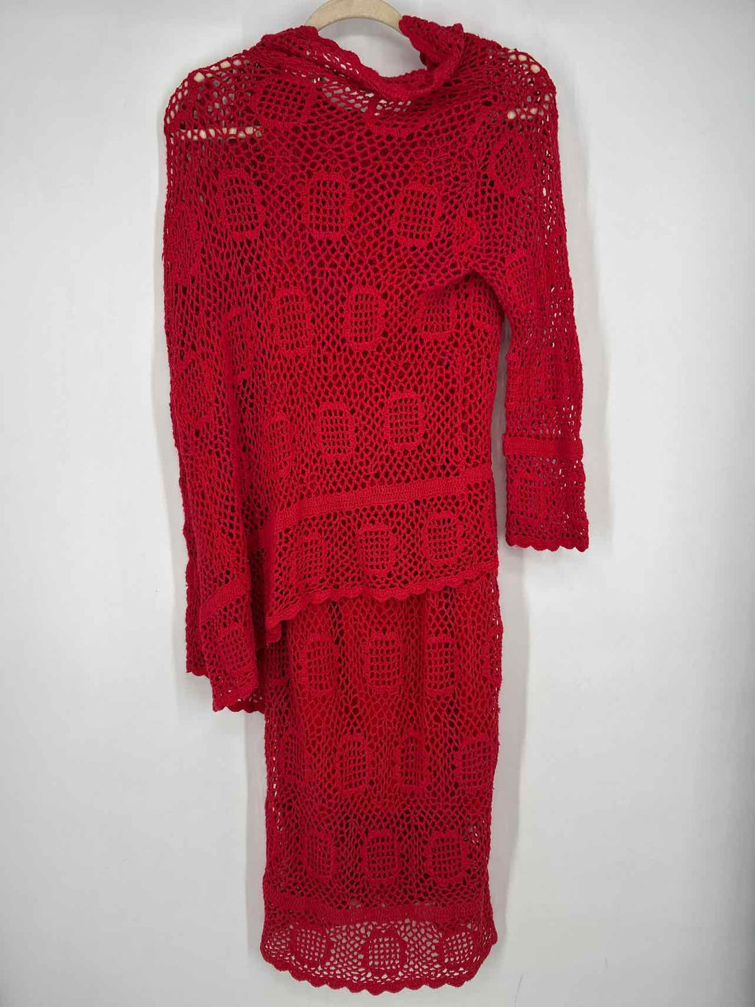 Monroe & Main Size M Red Crochet Vintage Multi-Piece Set