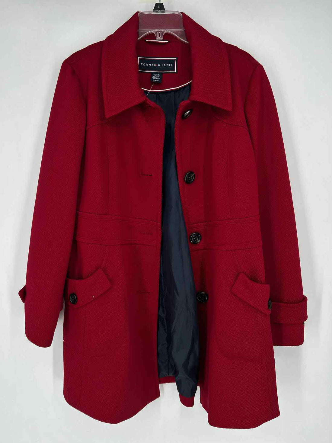 Tommy Hilfiger Size L Dark Red Coat