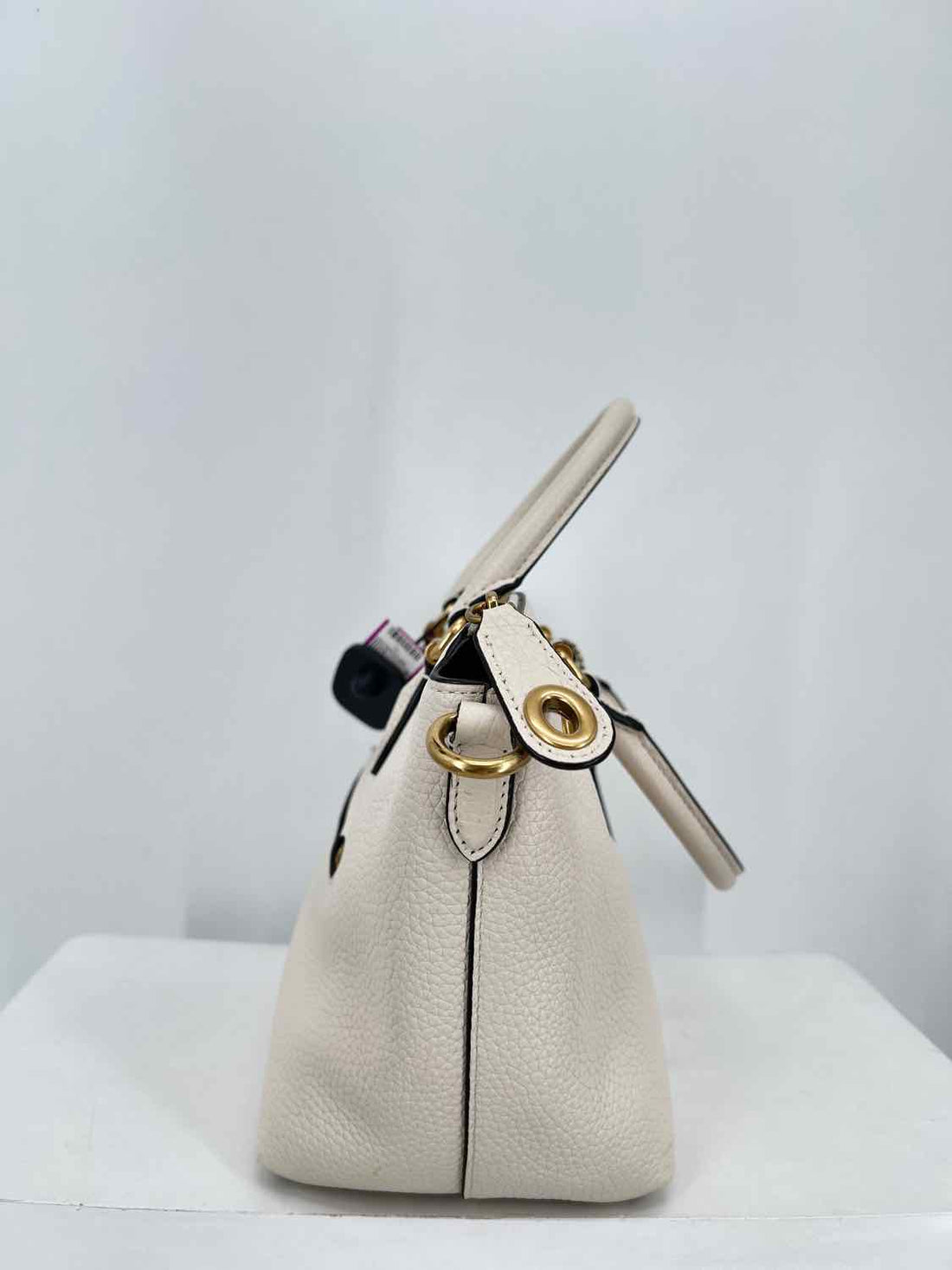 Coach Ivory Pebbled Leather Excellent Condition Satchel