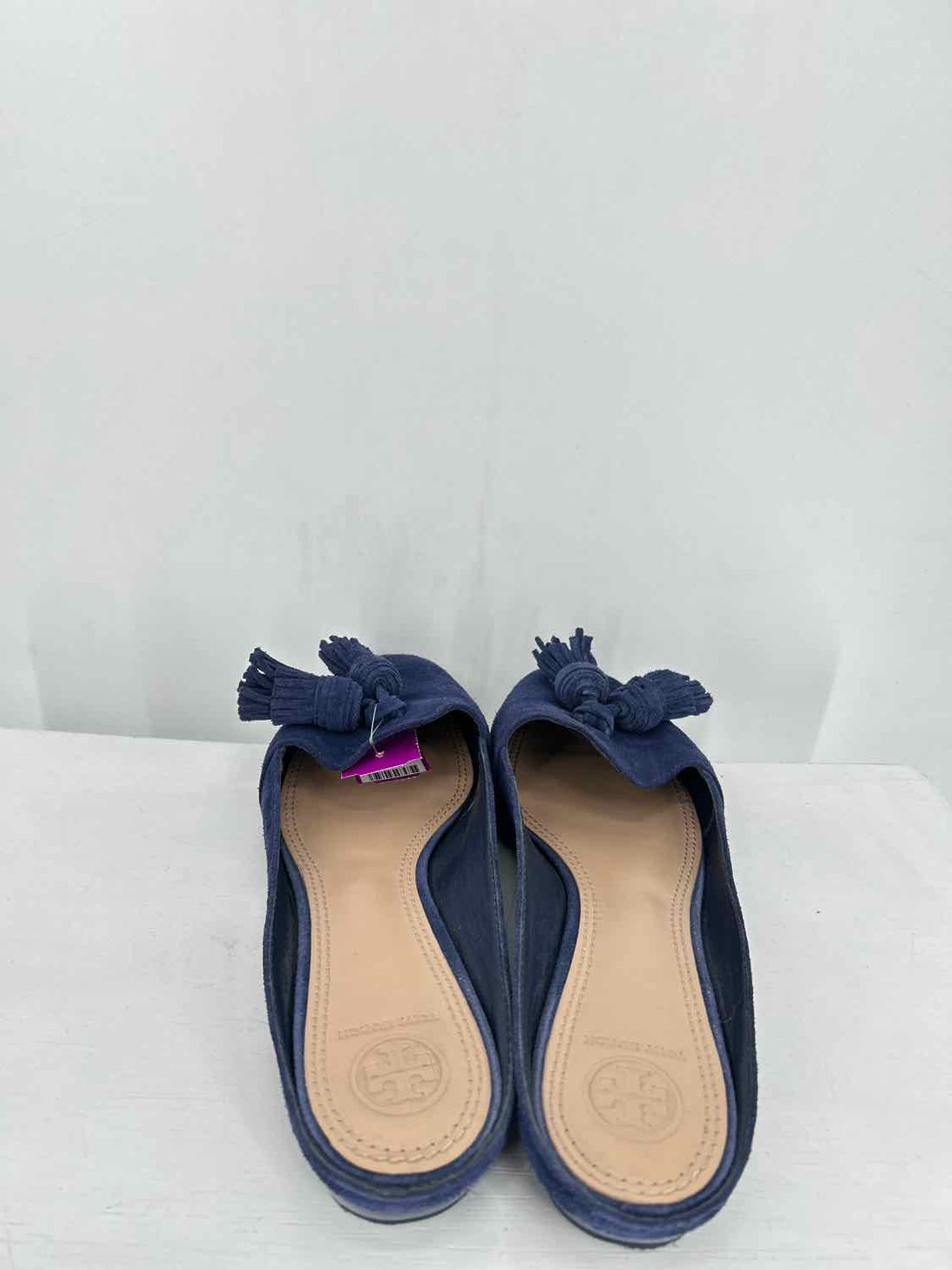 Tory Burch Women Size 7.5 Navy Suede Salinas Mules