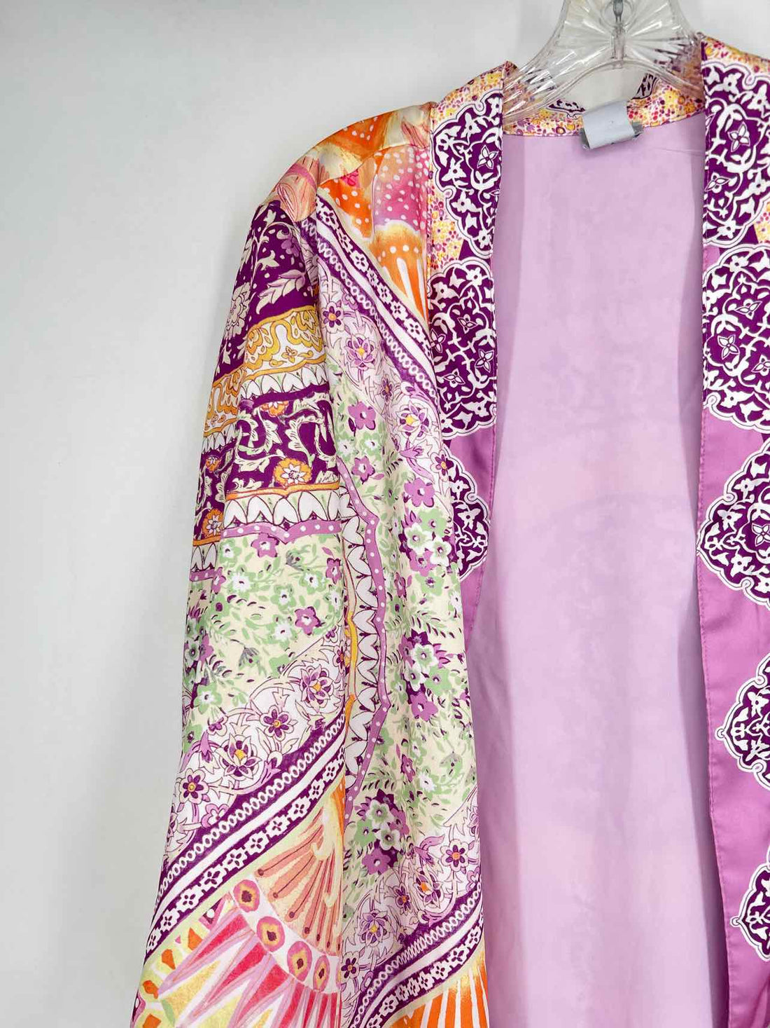 Chicos Size 2 (12) Purple Print Kimono