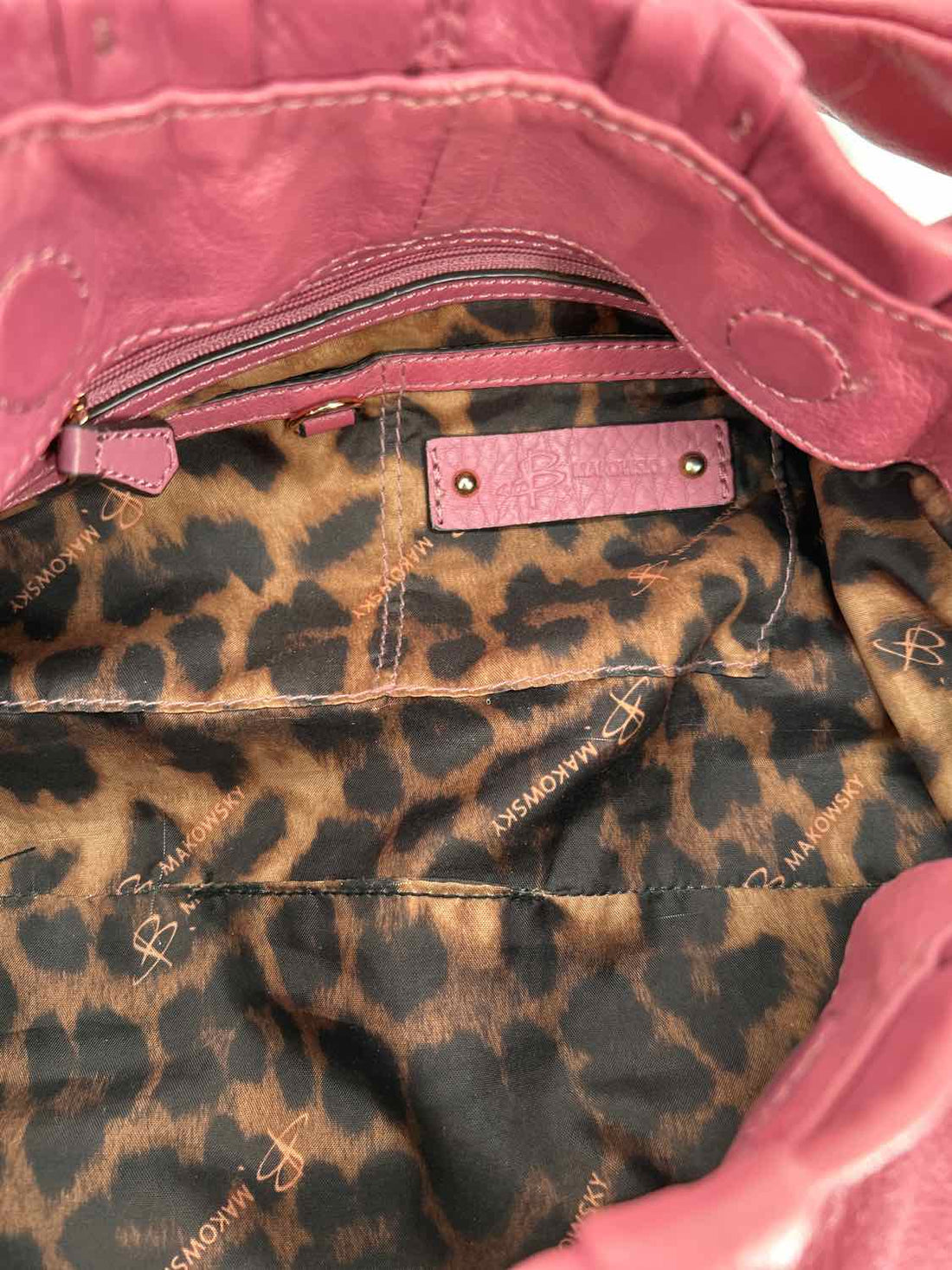 B Makowsky Mauve Shoulder Bag