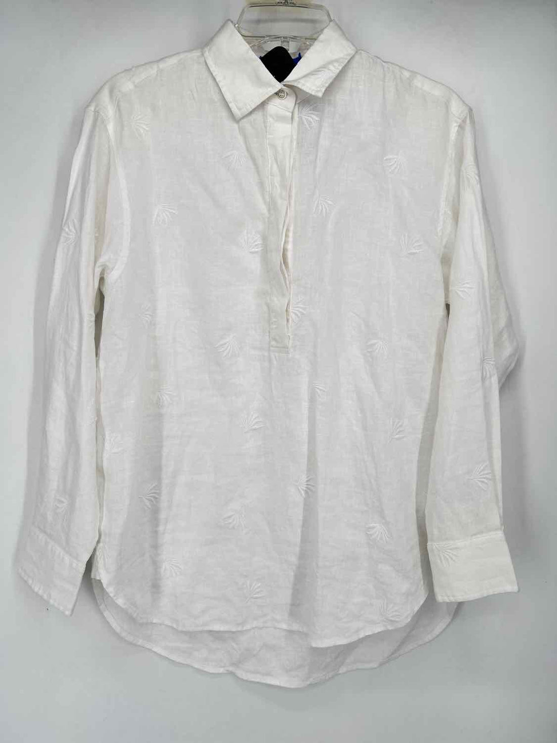 J McLaughlin Size M White Linen 100% NWT Long Sleeve