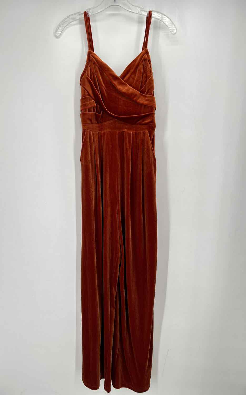 Cider XS Rust Velvet Sleeveless Holiday
