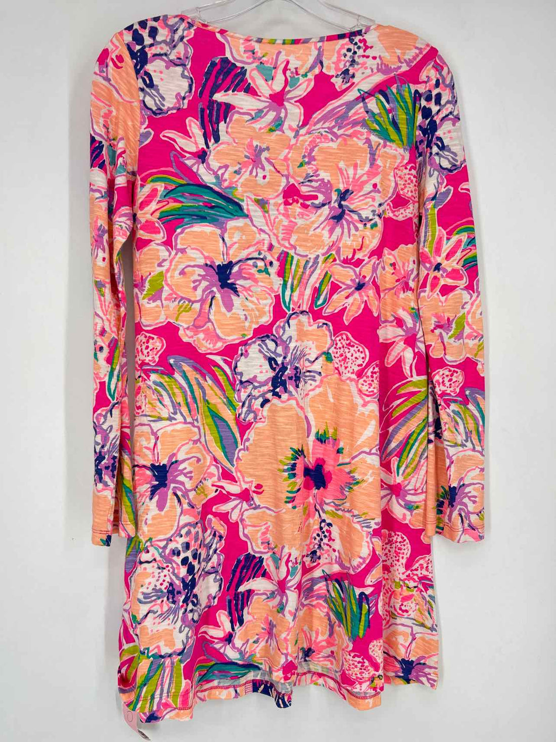 Lilly Pulitzer XS Orange & Pink Print Long Sleeve Lilly Pulitzer Dress