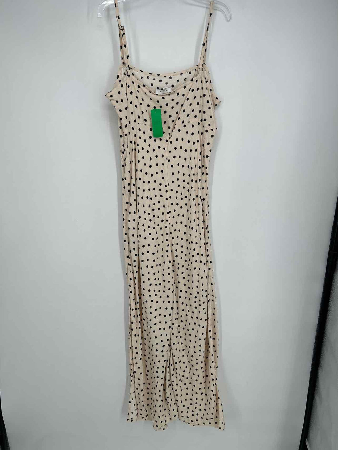 Top Shop Size 10 Cream & Black Polkadot Maxi