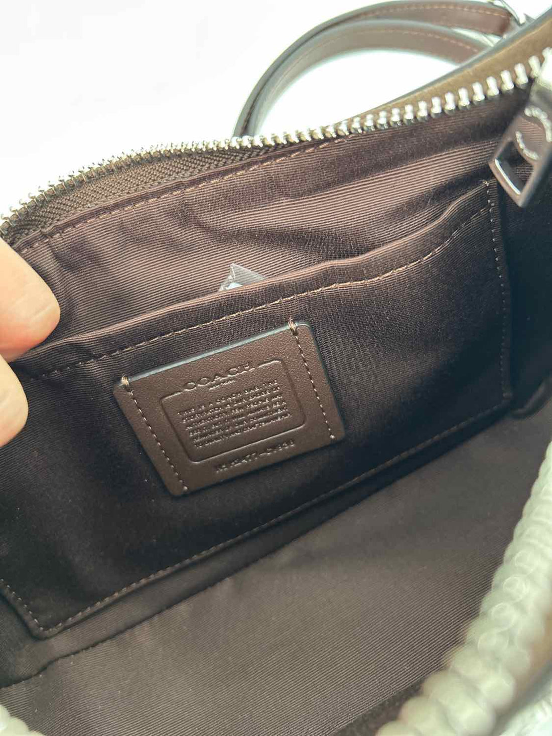 Coach Glossy Maple Spazzolato leather Like New Satchel
