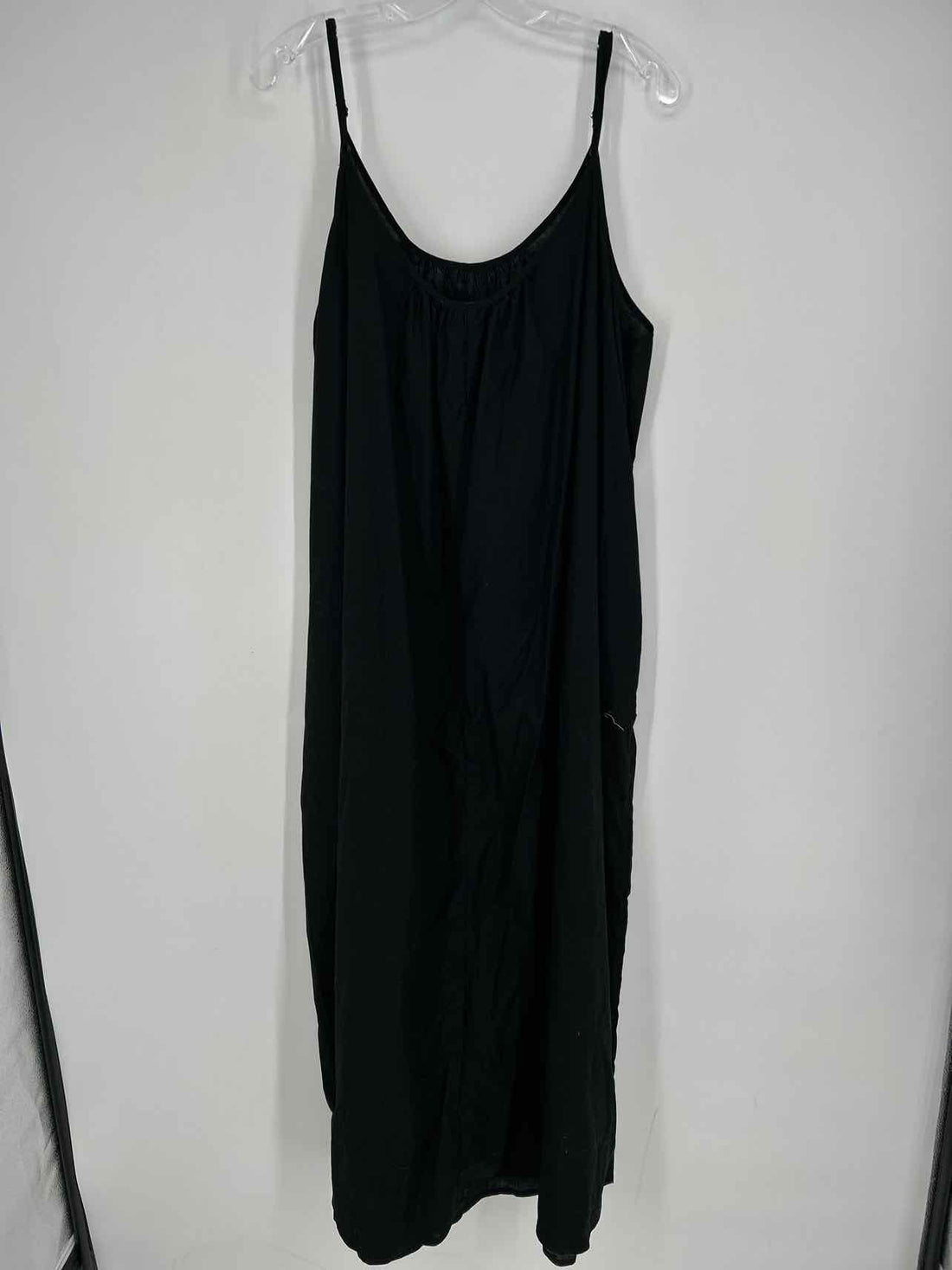 Never Fully Dressed Size 18 Black Print Cotton/Linen Sleeveless Dress