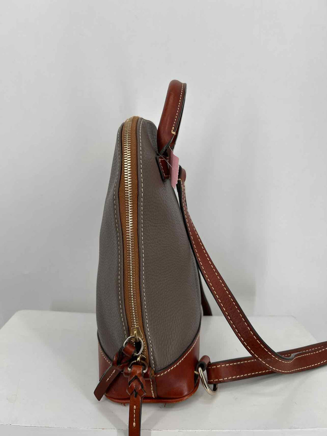 Dooney & Bourke Gray Pebbled Leather Backpack