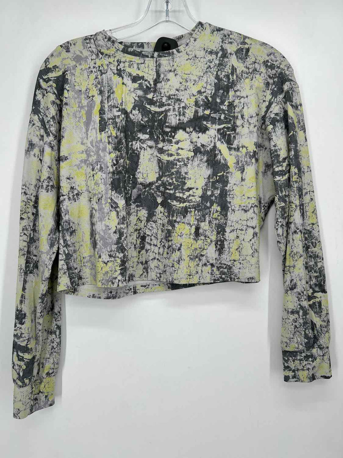 Lululemon Size M Gray & Yellow Long Sleeve Active Tops