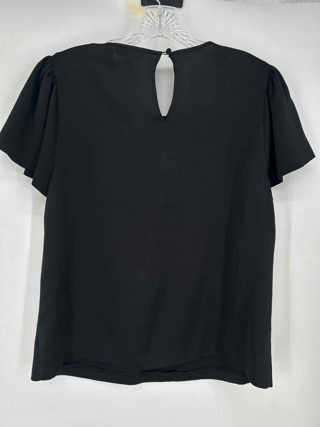 J Crew Size 10 Black Short Sleeve