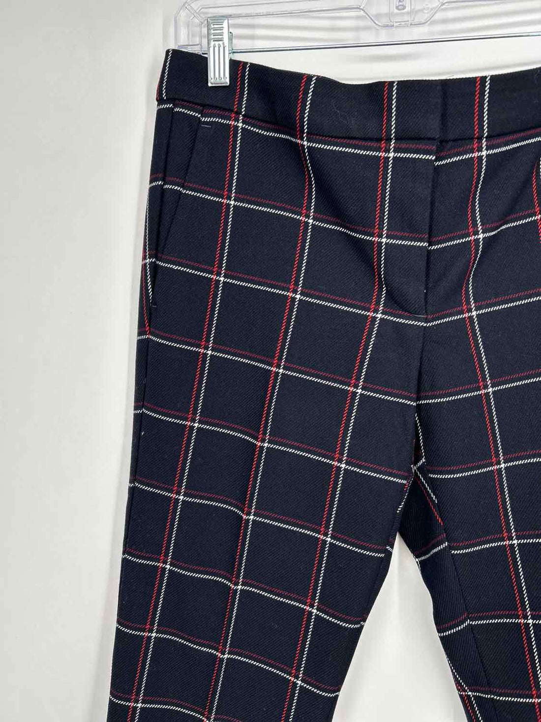 Ann Taylor Size 6 Navy Plaid Pants