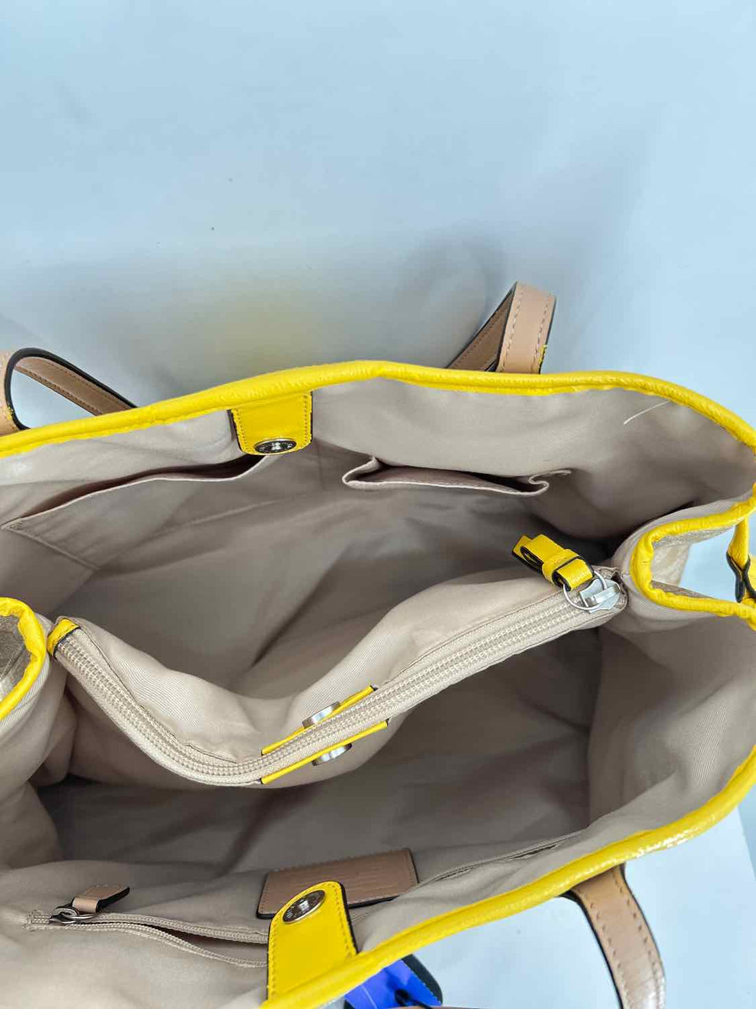 Coach Yellow Signature Leather Vintage Tote
