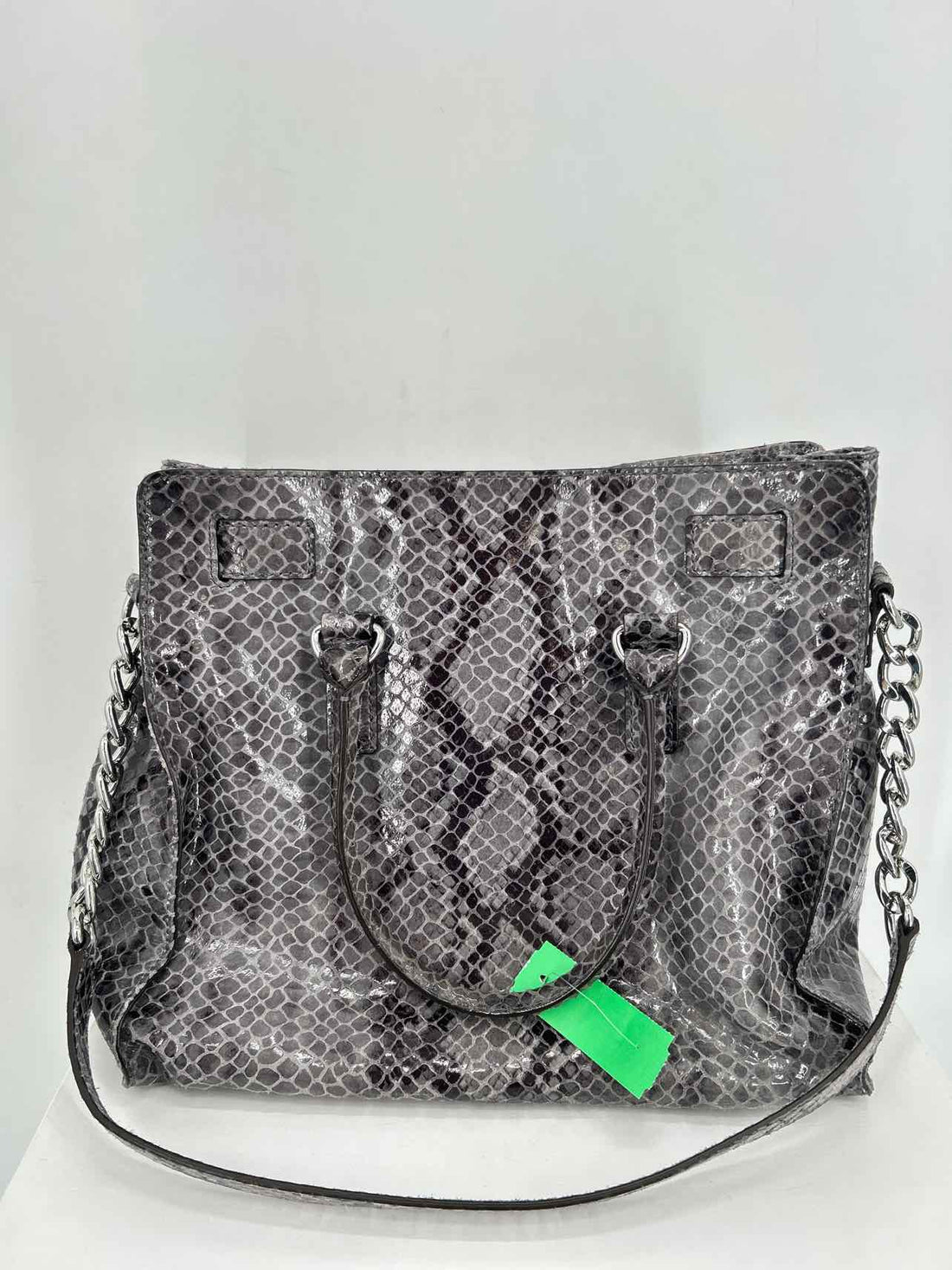 Michael Kors Gray Reptile Leather Excellent Condition Satchel