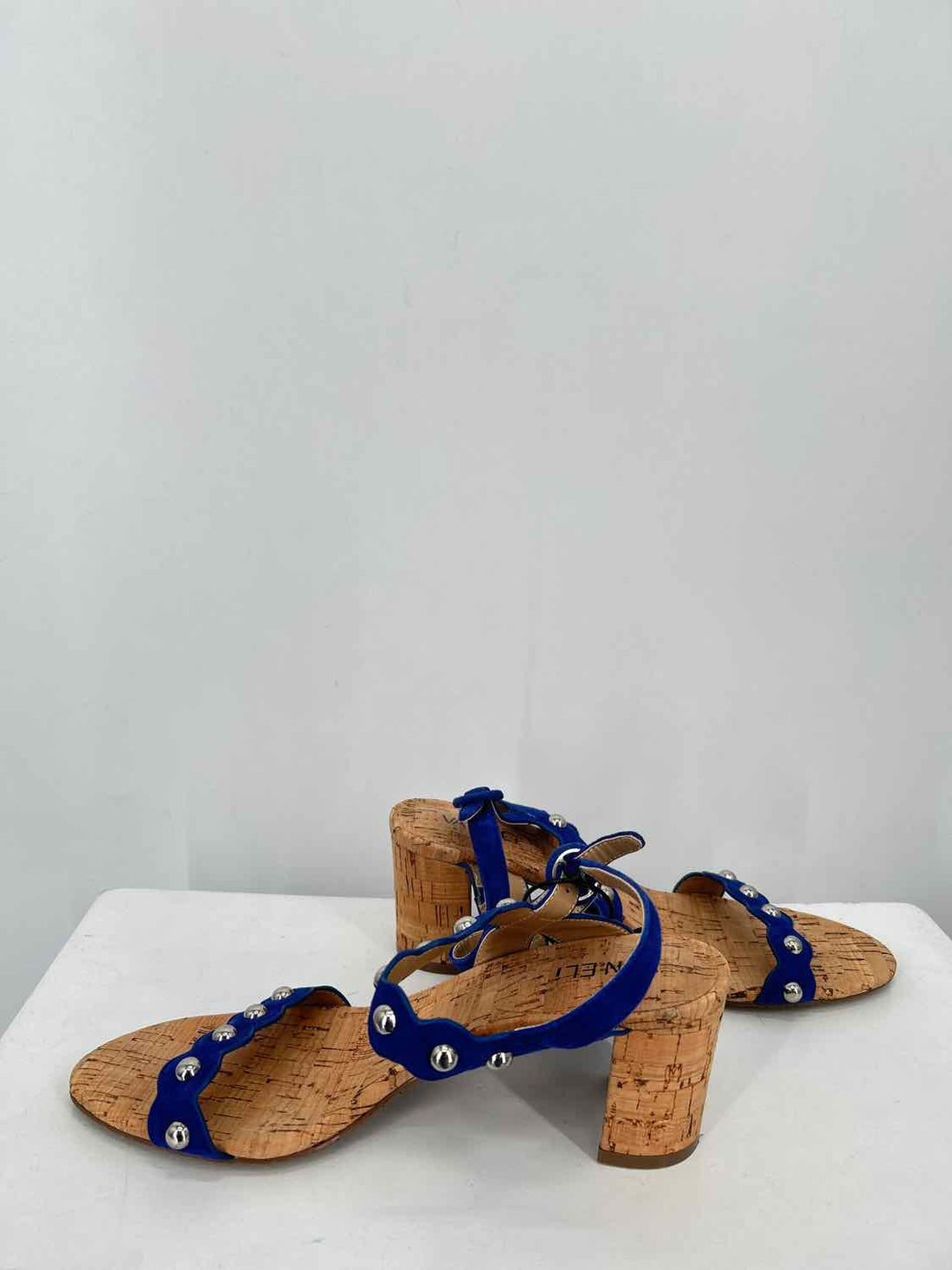 Vaneli Women Size 7.5N Dark Blue Cork Sandals