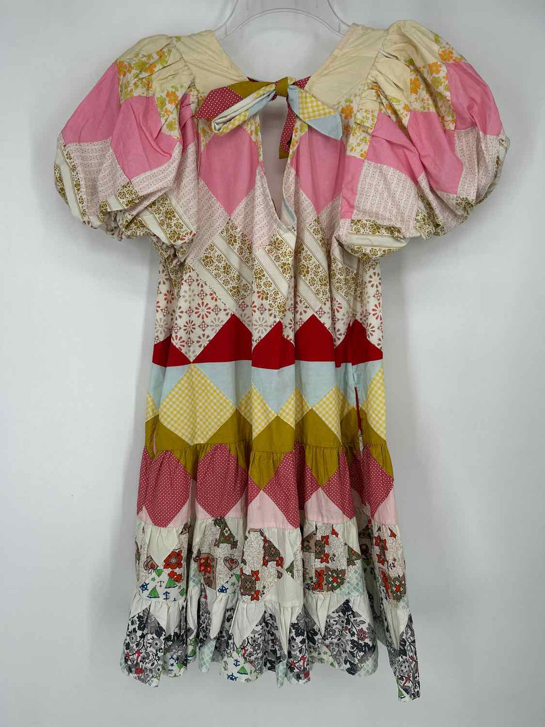 Love the Label Size M Pink Patchwork Short Sleeve Dress