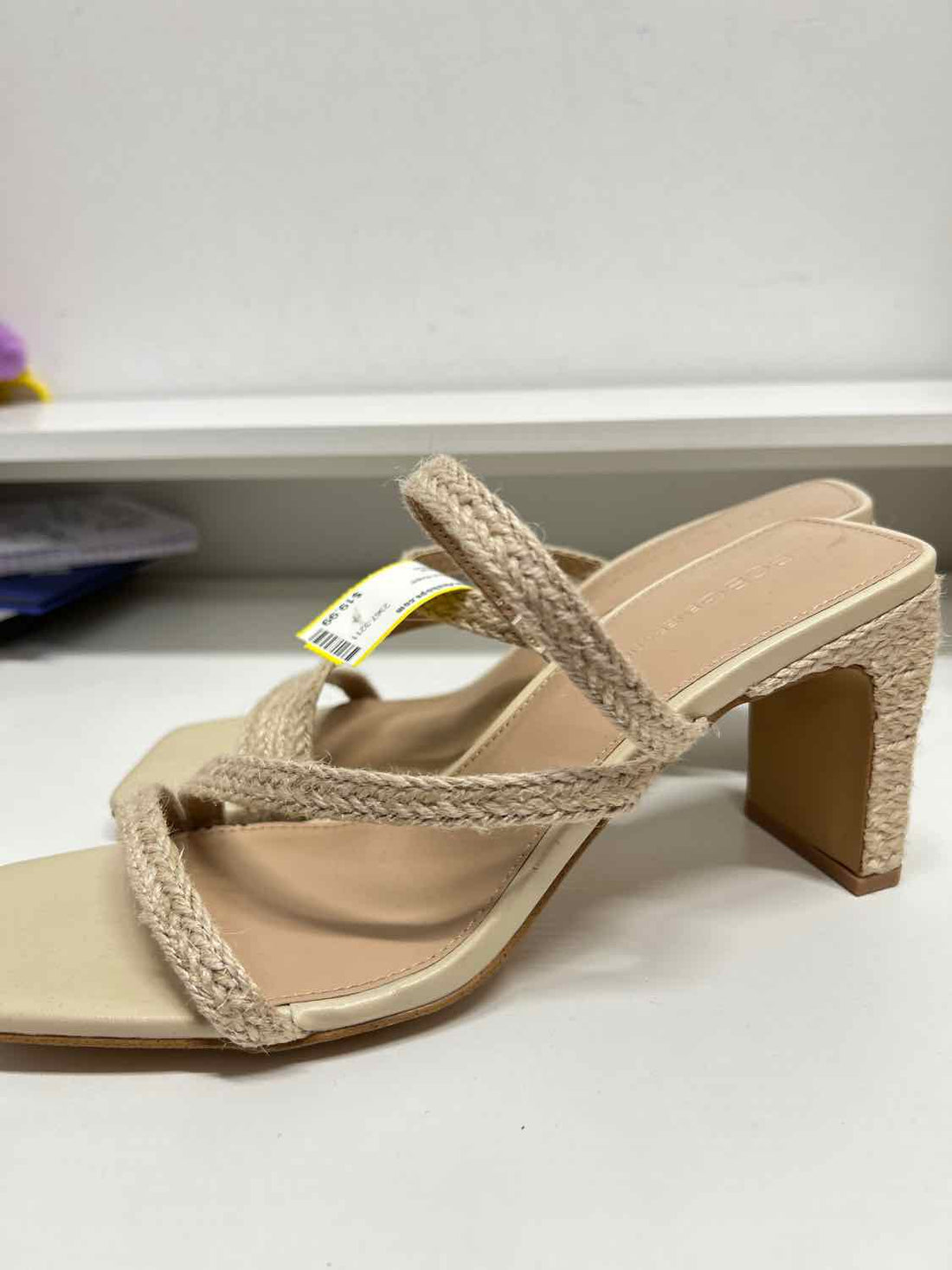 BCBGeneration Women Size 9 Natural Braided Rope Heels