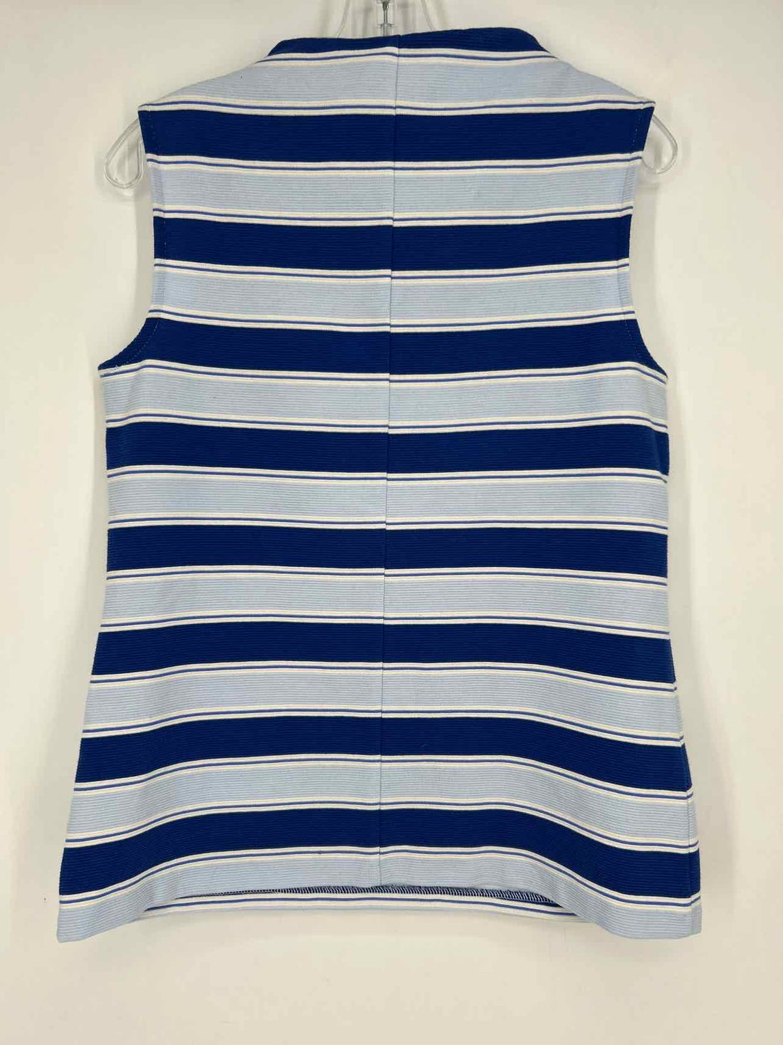 Talbots Size M Blue & White Striped Sleeveless