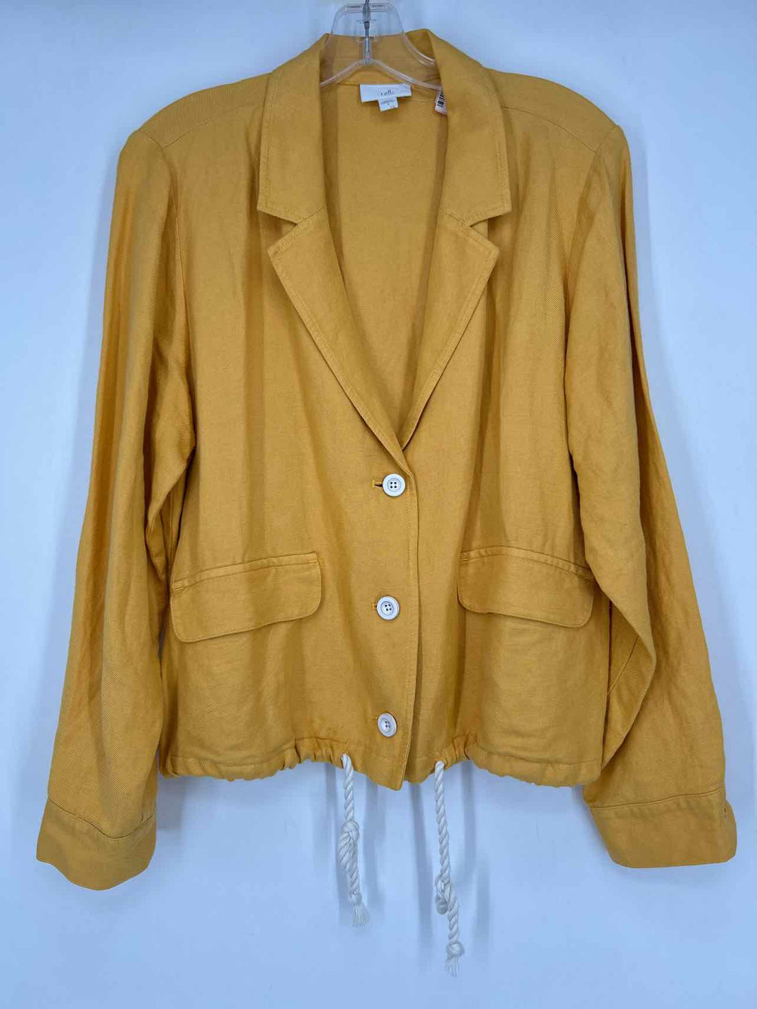 J Jill Size S Yellow Linen/Rayon Blazer