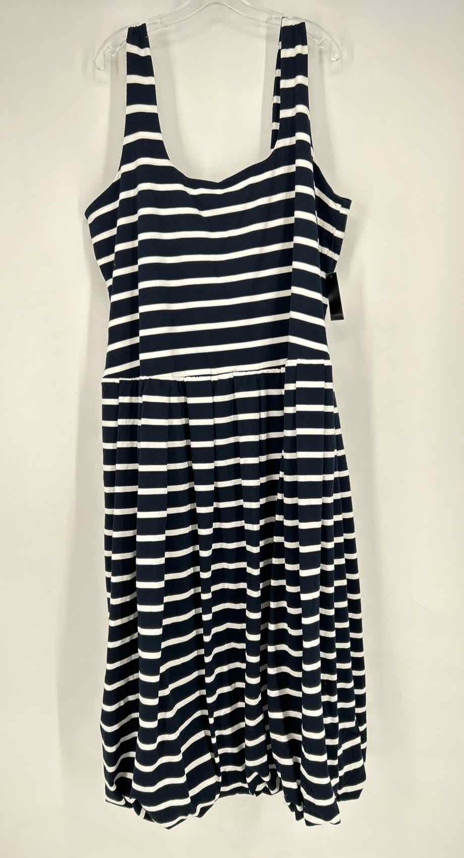 Eloquii Size 22 Navy & White Striped NWT Dress