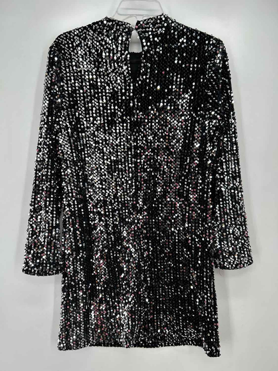 Shop The Mint S Black & Silver Sequined Long Sleeve Holiday