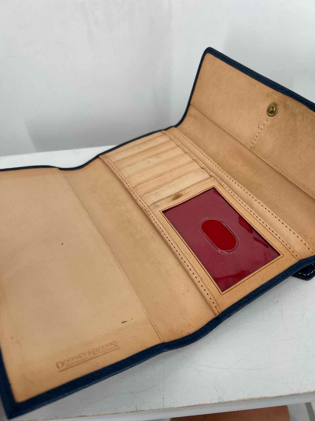 Dooney & Bourke Blue Pebbled Leather Pre Owned Wallet