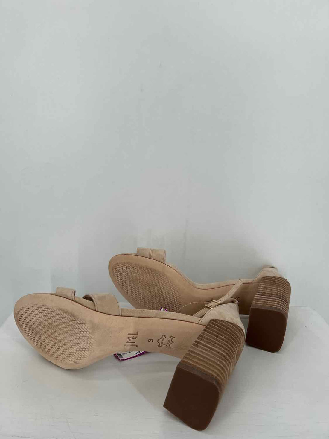 J McLaughlin Women Size 9 Beige Shauna Suede Block Heels