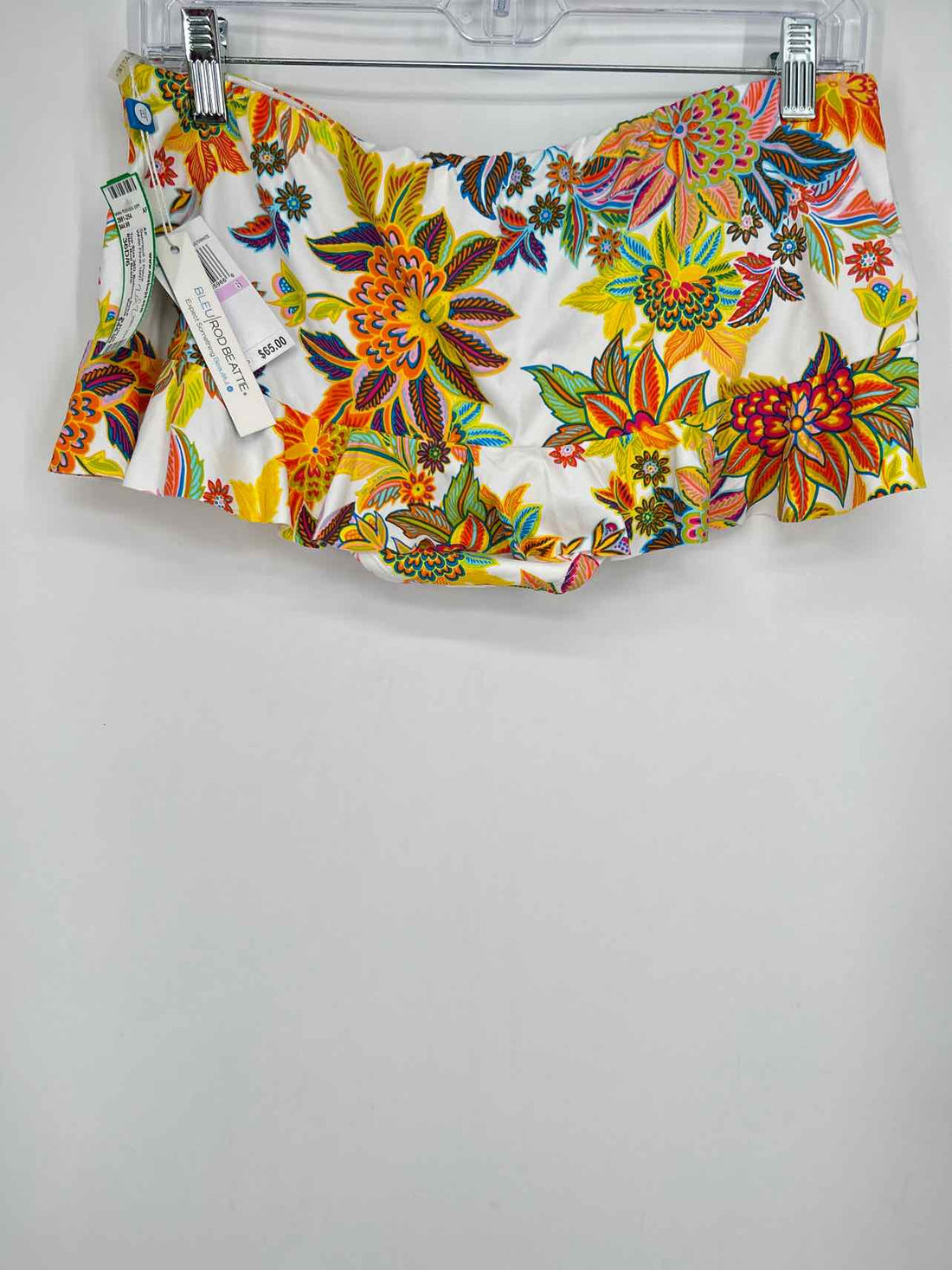 Bleu Rod Beattie Size 36D/6 White Floral NWT Swimsuit 2 Piece