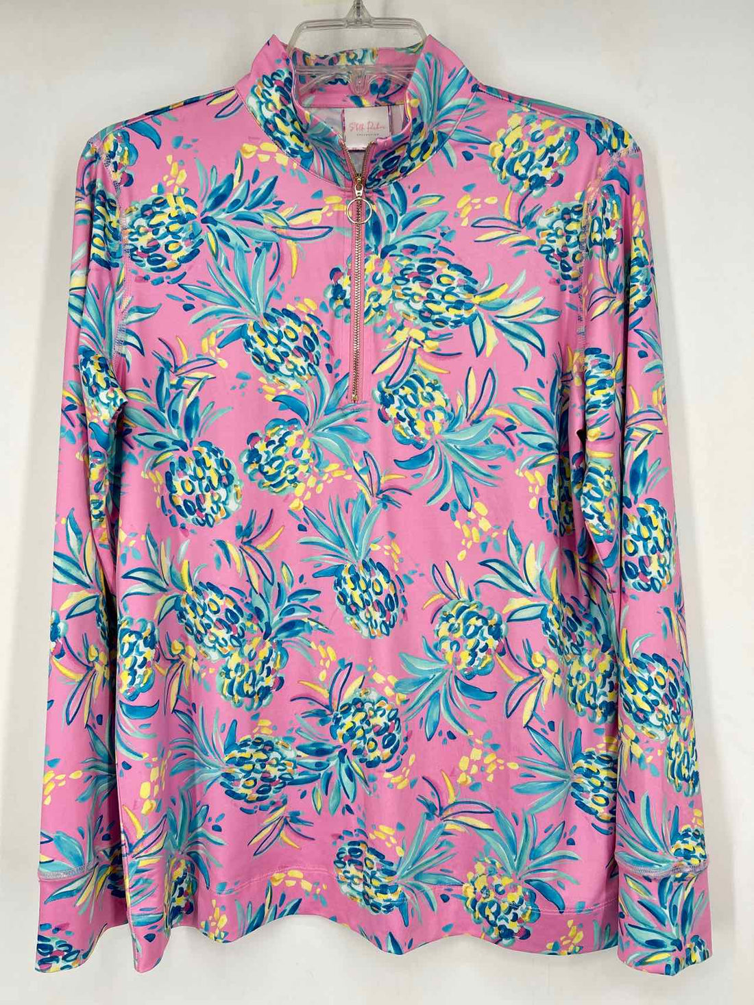 Stella Parker Size M Pink & Blue Print Long Sleeve Active Tops