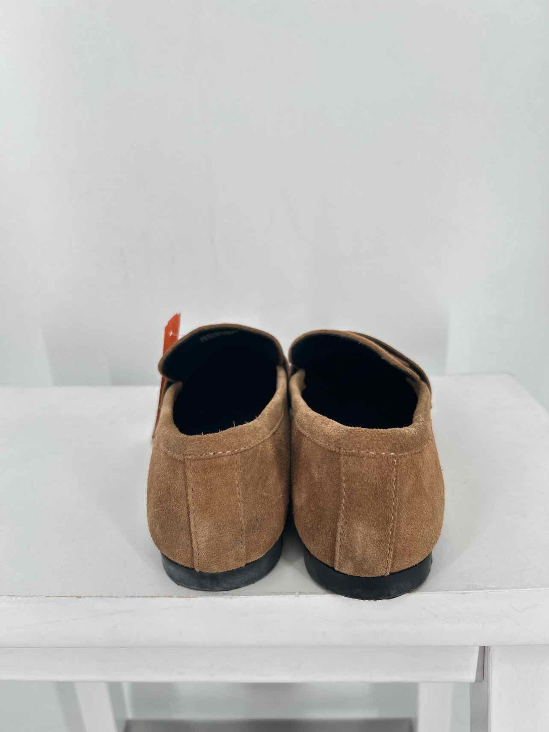 Black Suede Studio Women Size 7.5 Brown Loafers