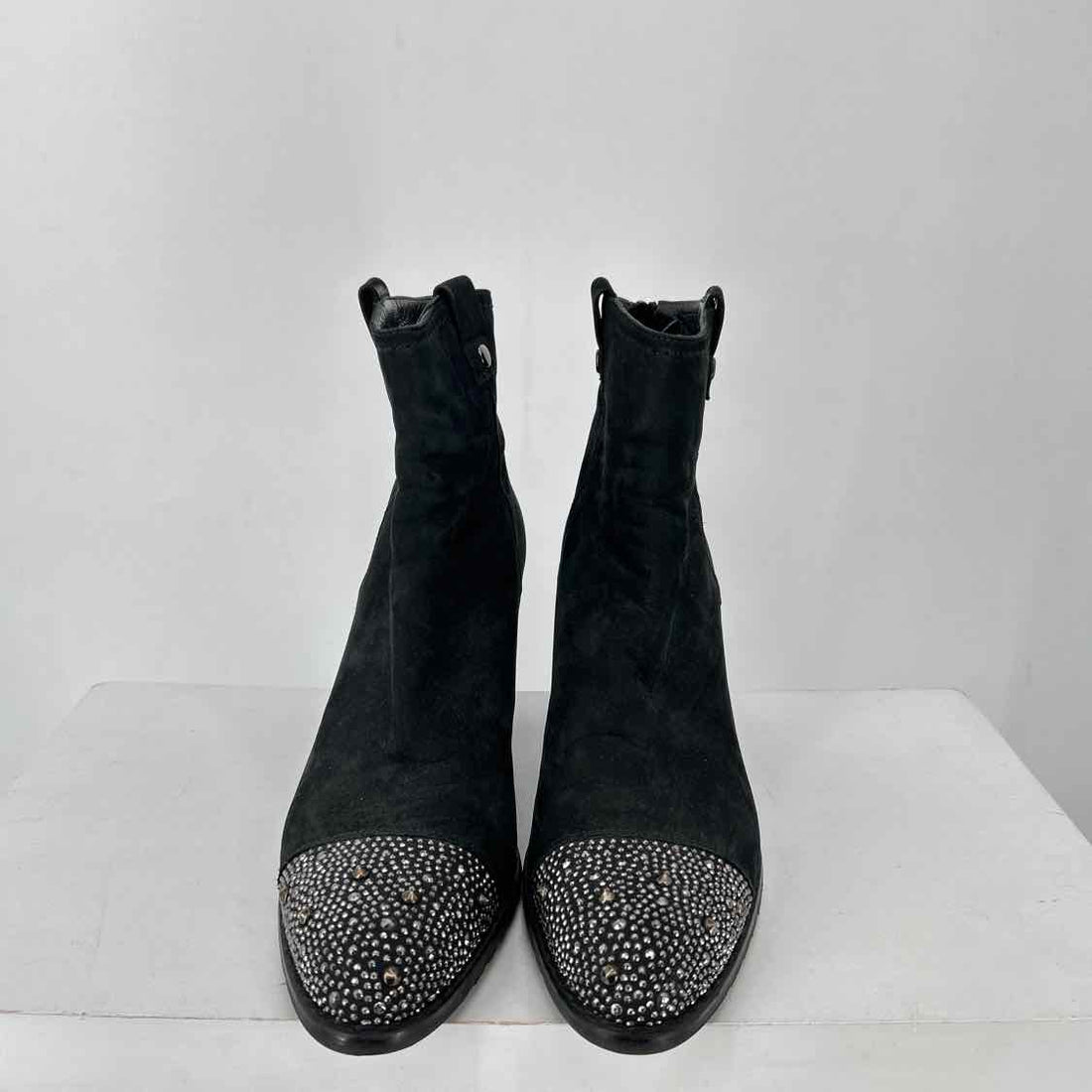 Stuart Weitzman Women Size 9.5 Black Genuine Leather Ankle Boot