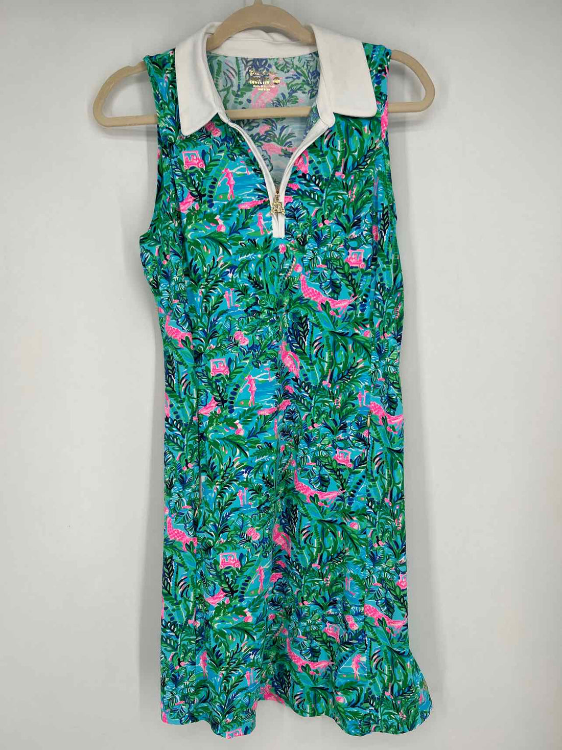 Lilly Pulitzer Size M Blue Print Sleeveless Lilly Pulitzer Luxletic Dress