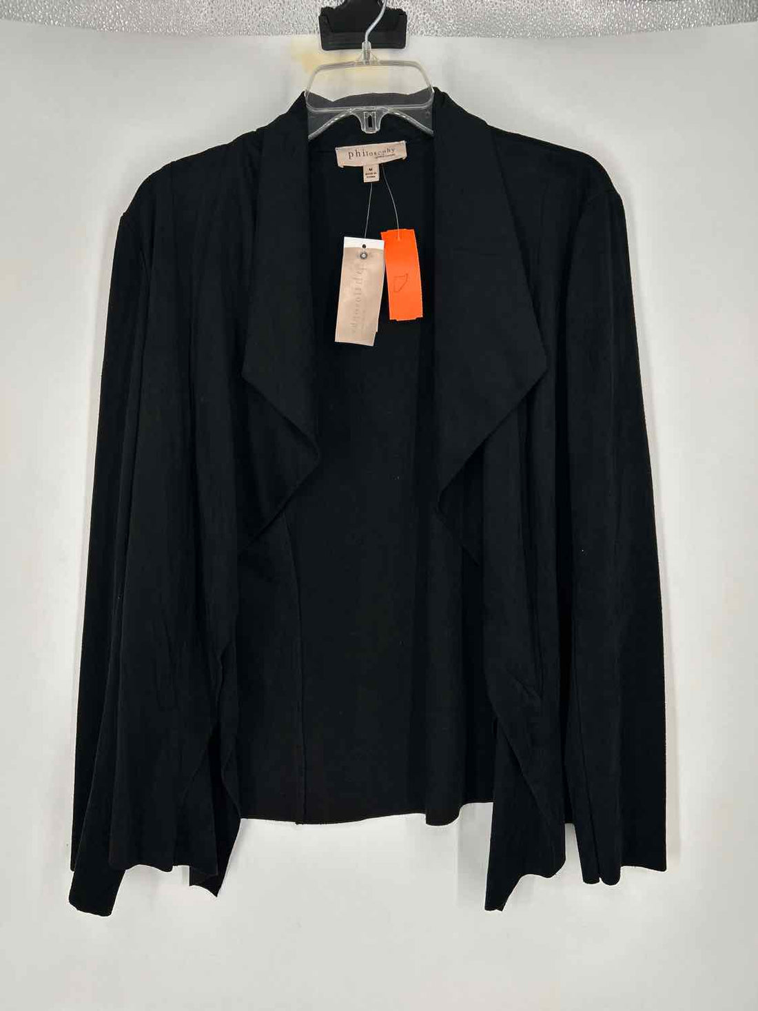 Philosophy Size M Black Faux Suede NWT Cardigan