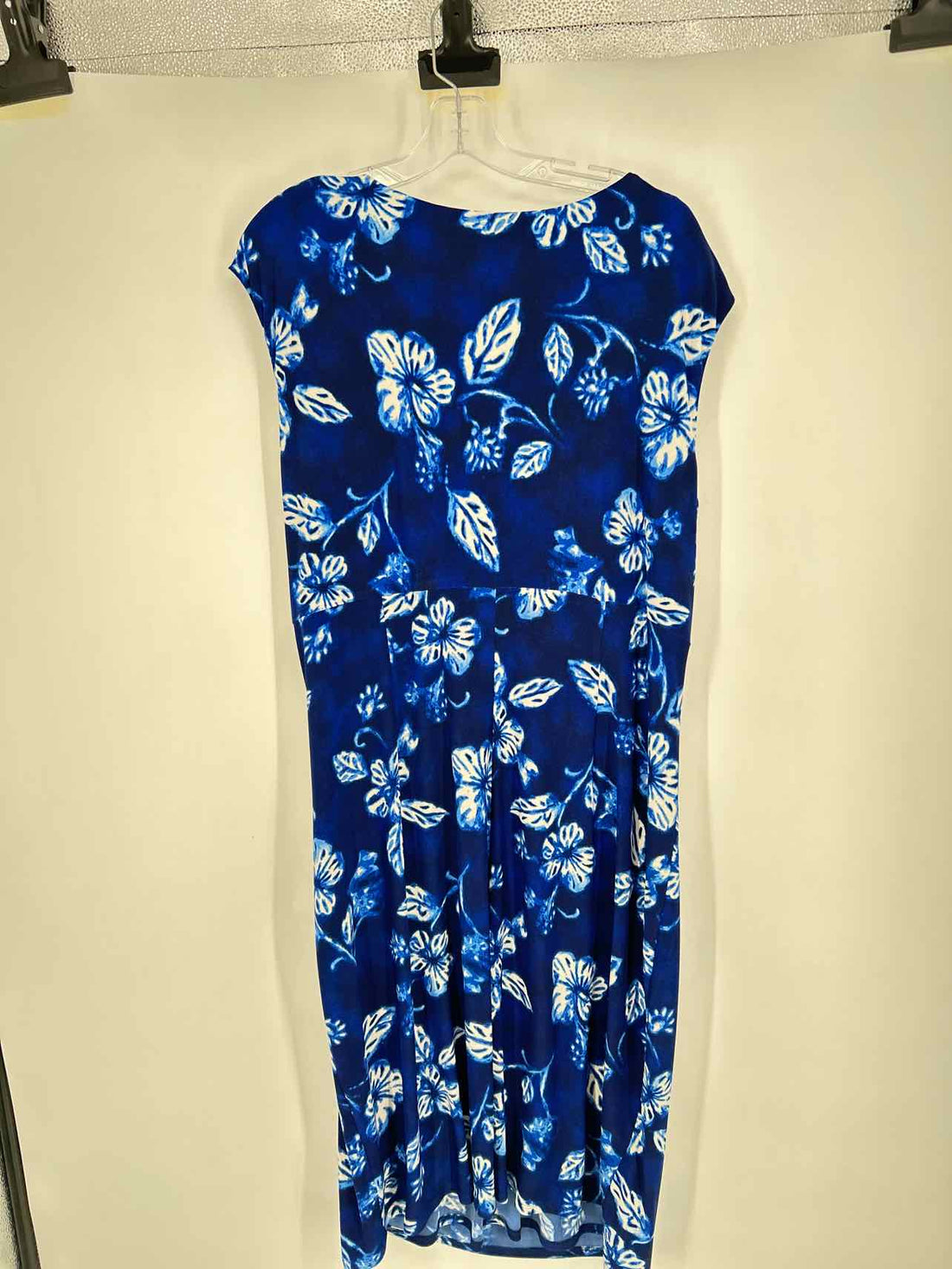 Lauren Ralph Lauren Size 18W Blue & White Print Dress