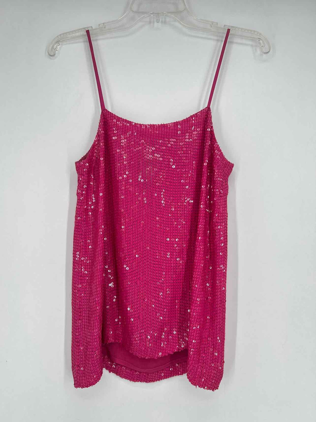 Diane Von Furstenberg Size 4 Hot Pink Sequined Tank Top