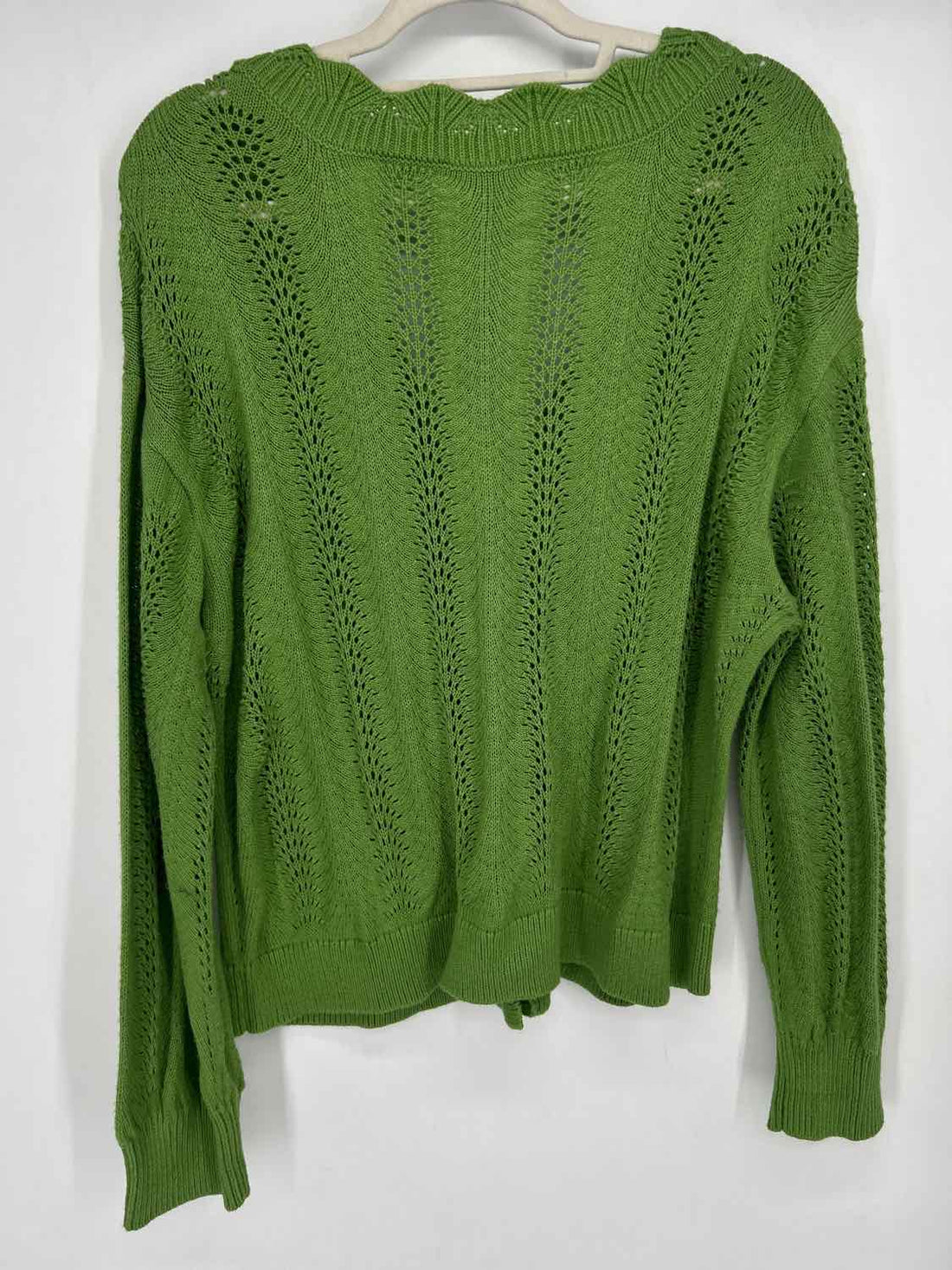 Talbots Size XL Green Knit Cardigan