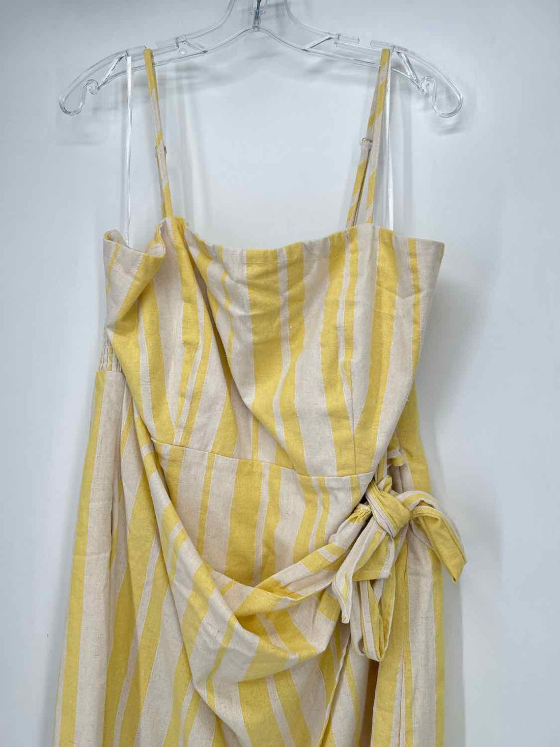 White Birch Size 2X Yellow Striped Dress