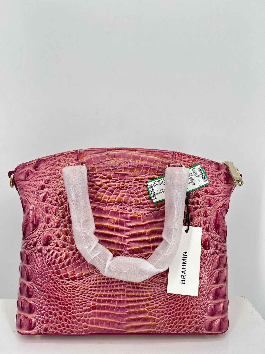 Brahmin Blush Croc Embossed Leather NWT Crossbody